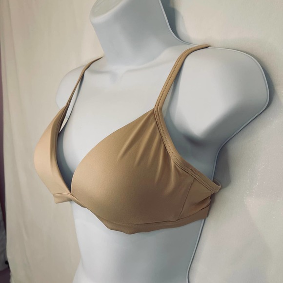 Lulalu Bra 38AAA Delilah Cotton Wireless T-Shirt Bra Removable Pad Beige - Picture 3 of 9